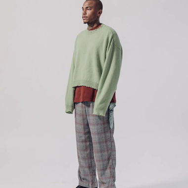 Pull court Bare Knuckles en cachemire et laine