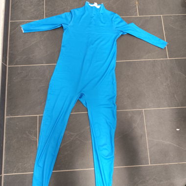 Blue full-body jumpsuit