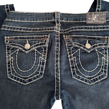 TRUE RELIGION DARK BLUE JEANS (M)