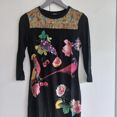 Desigual Kleid Schwarz mit Muster