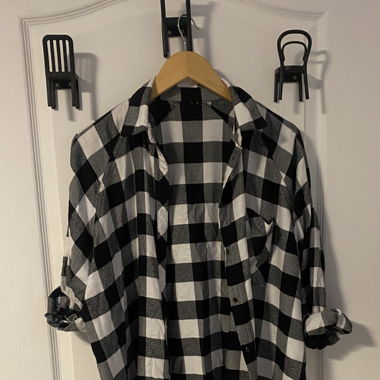 Longue chemise à carreaux 