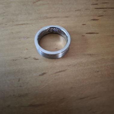 Silberfarbener Magnet-Ring Gr. 20