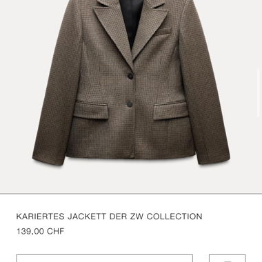 Karierter Blazer von Zara 