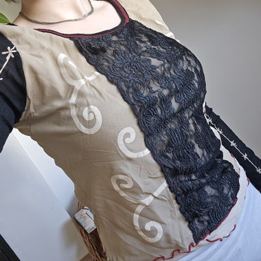 Top vintage Street One Y2K a maniche lunghe