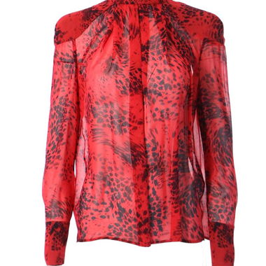 Camicia trasparente rossa