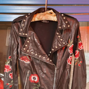 Veste en cuir mi-saison 