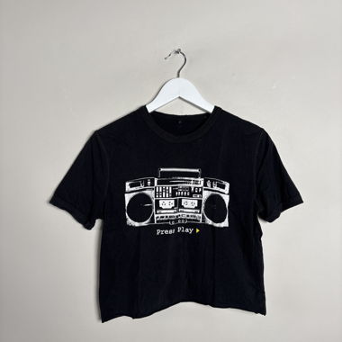 Schwarzes Grafik-T-Shirt