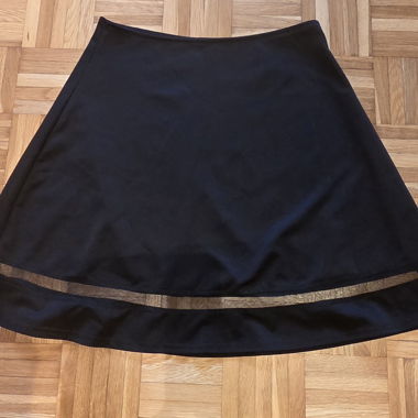 Flared skater skirt black