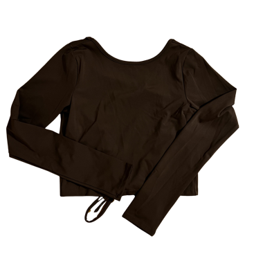 Haut court sans dos en tie Cotton On marron