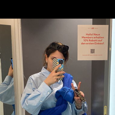 hm blue shirt