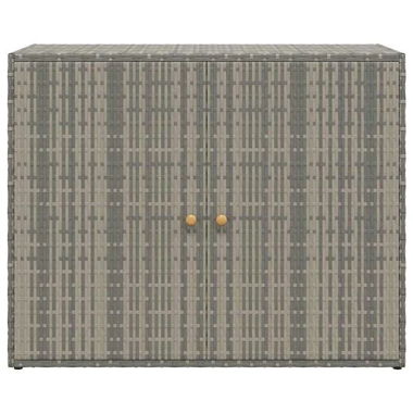 Mobile da giardino grigio 100x55,5x80 cm in polirattan