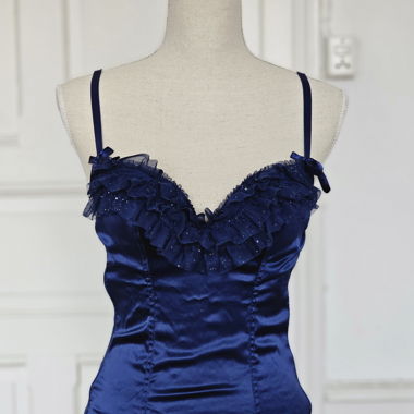 Vintage 2000s Bustier Top Rüschen