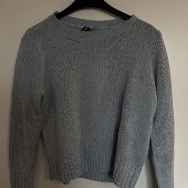 Maglione in maglia azzurro chiaro XS
