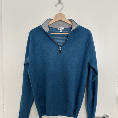 Cardigan in cashmere blu