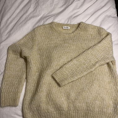 Maglione in maglia di mohair giallo burro