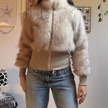 Veste en fausse fourrure y2k