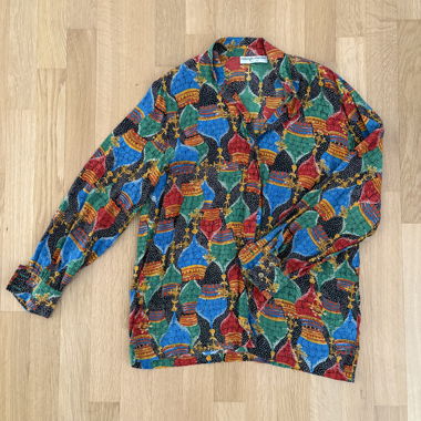 Vintage silk button-up shirt