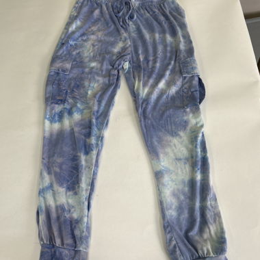 Blue- und Purple-Tie-Dye-Cargo-Hose