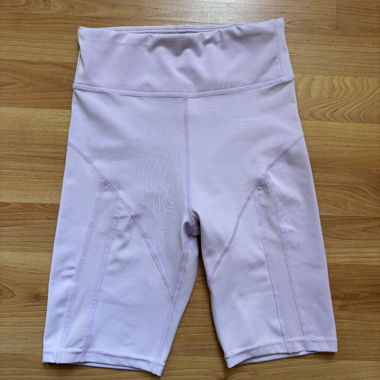 Shorts de sport violets taille haute