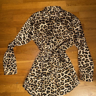 Camicia leopardata in seta Zara XS