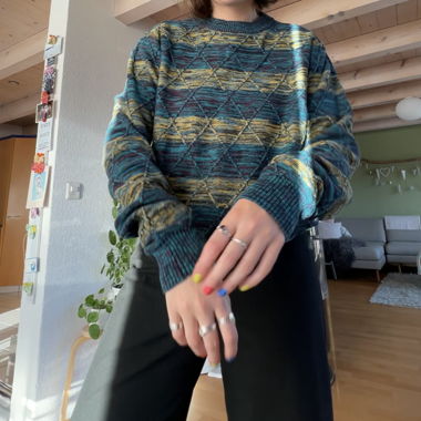 Strickpulli gemustert