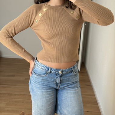 Zara Rippenstrick-Top