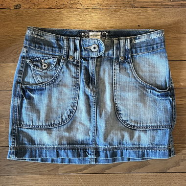 kurzer vintage Jeansrock
