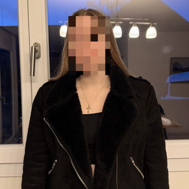 Shearling sintetico nero