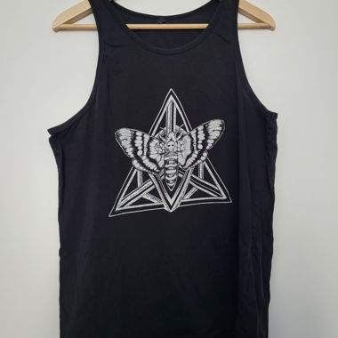 Schwarzes Tanktop Motte