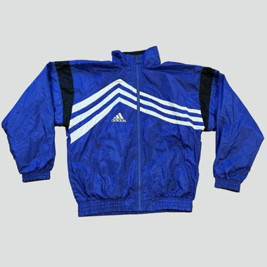 Veste d'entraînement Adidas rétro vintage bleue taille S