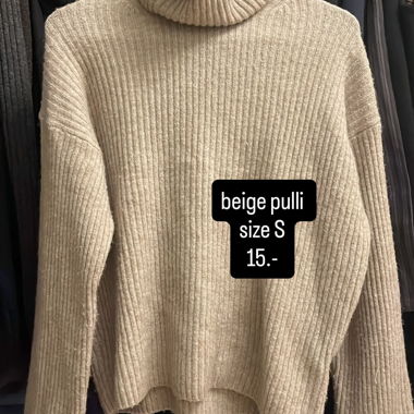 Beige roll-neck sweater size S