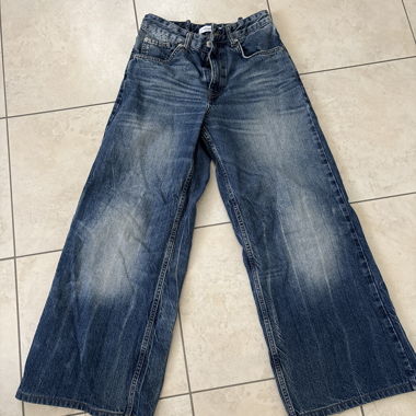 Wide-Leg Jeans blau