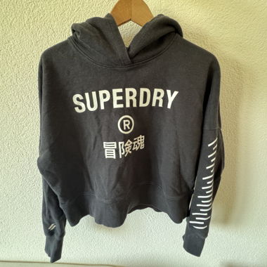 Superdry cropped-length hoodie
