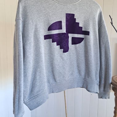 Grau-violettes Sweatshirt CLOSED  Pulli y2k S 36