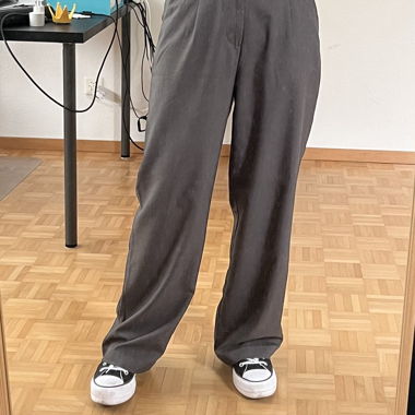 Grey Wide Leg Trousers