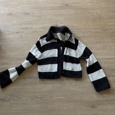 See through cropped cardigan