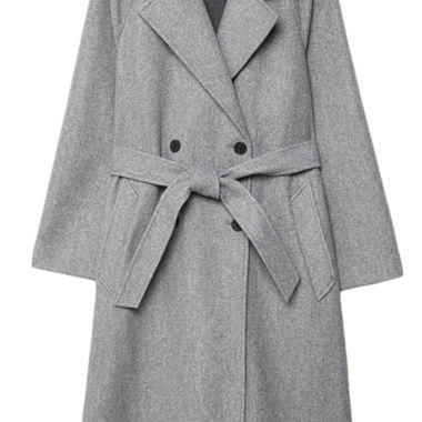Cappotto lungo grigio scuro