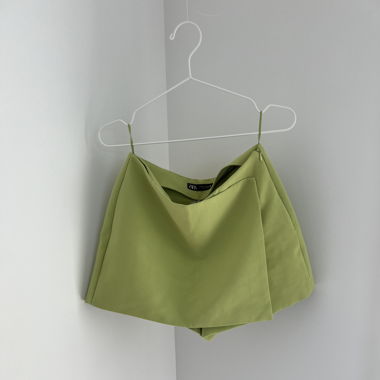 ZARA - Zitronengrüner Skort 