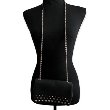 H&M Black Mini Bag with gold studs