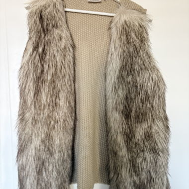 Fellweste beige Gr. S