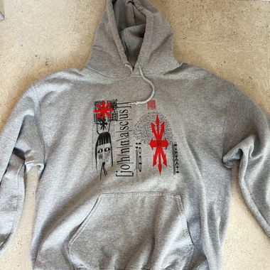 Sweat à capuche gris