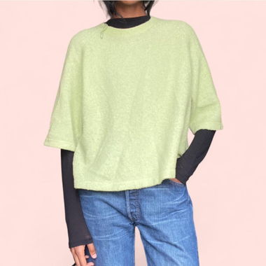 maglione t-shirt oversize verde