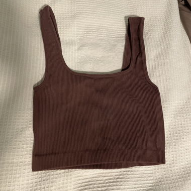 crop top marrone
