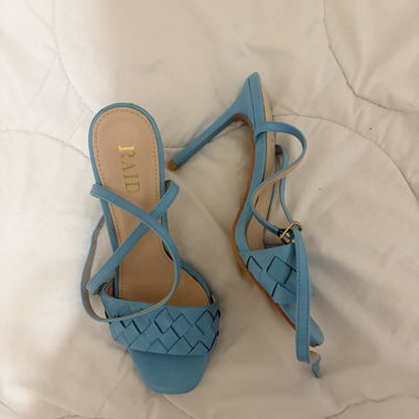 Sandali con tacco blu