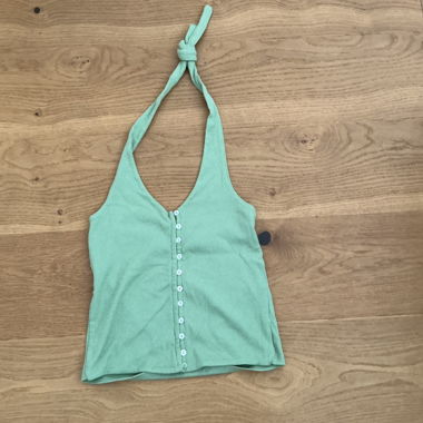 Green Neckholder Top