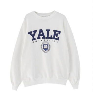 yale white sweater