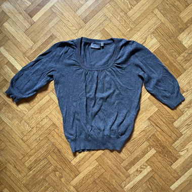 Maglione sottile grigio scuro Mexx, maniche 3/4, XS