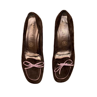 Kitten Heels aus Leder von Gabor, braun