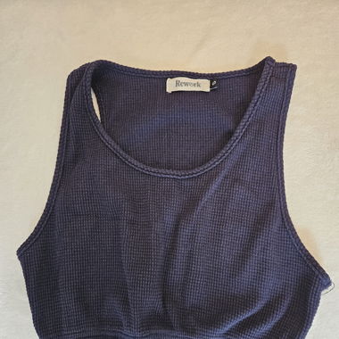 dunkelblaues crop top