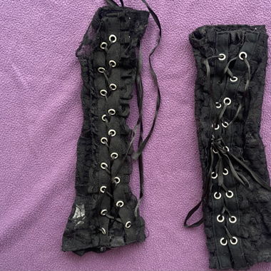 Mitaine noir en dentelle 